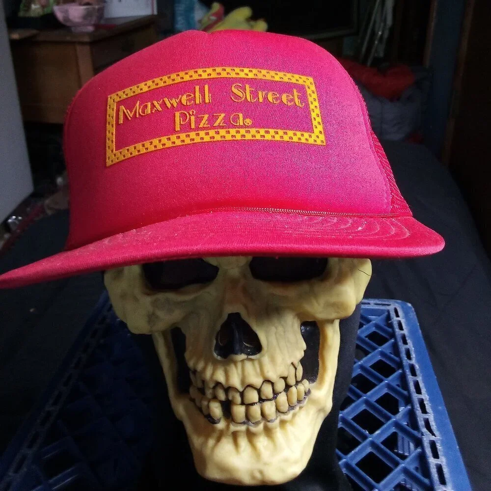 Deadstock Vintage Maxwell Street Pizza Trucker Hat Cap